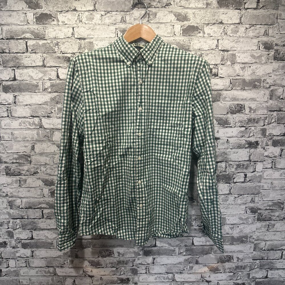 EUC J Crew Men's Stretch Secret Wash Shirt  Organic Cotton Size Medium